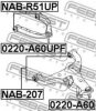 FEBEST NAB-207 Control Arm-/Trailing Arm Bush